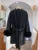 Abrigo de lana de piel de zorro para mujer, abrigo corto de oficina, elegante abrigo de lana de doble cara, chaquetas tipo cárdigan nuevas de 2025, holgadas