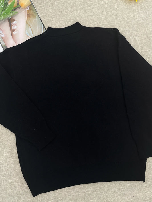 Suéter estilo viajero con temperamento para mujer, otoño e invierno, nuevo, suelto, combinable, con cuello redondo, tejido de punto.