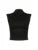 Camiseta sin mangas de cuello alto para mujer, negra, lisa, sencilla, básica, elegante, con fruncido lateral, ajustada