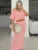 Conjunto de dos piezas de punto calado para mujer, falda larga, top corto, cárdigan y falda larga de cintura alta, ropa femenina
