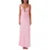 Vestido largo sexy para mujer, color sólido, escote en V, tirantes finos, sin mangas, espalda descubierta, para fiesta de noche