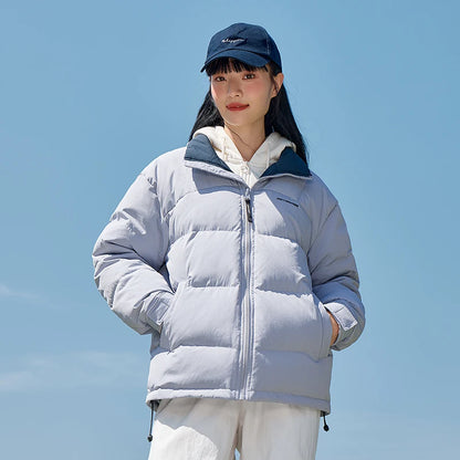 Down Jacket  Winter New Three-Proof Top Contrasted Color Versatile Genderless Texture Jacket