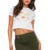 y2k Baby Tee Women Aesthetic Clothes Fruit/Wine Cup Print Round Neck Short Sleeve Crop Top Graphic T Shirt Streetwear