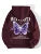 Hermosa sudadera con estampado de mariposa morada para mujer, sudadera con bolsillo de forro polar, sudadera informal sencilla, ropa de calle holgada de otoño para mujer
