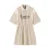 Dress Women’s Letter Contrast Loose Short Dress  Summer New Retro Waist Polo Dress