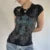Rhinestone T Shirt y2k Aesthetic Fairy Grunge Cross Wings Pattern Short Sleeve Tops Casual Graphic Tee 2000s Streetwear