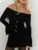 Knit Backless Sweater Pullover Female Patchwork Ribbed Off-Shoulder Slim Fashion Y2k Autumn Top Women’s Knitwear Pullover