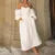 Elegant Puff Sleeve Sling Dresses Women Retro White Slim Fit Tube Dress Female Autumn Summer Versatile Street Party Evening