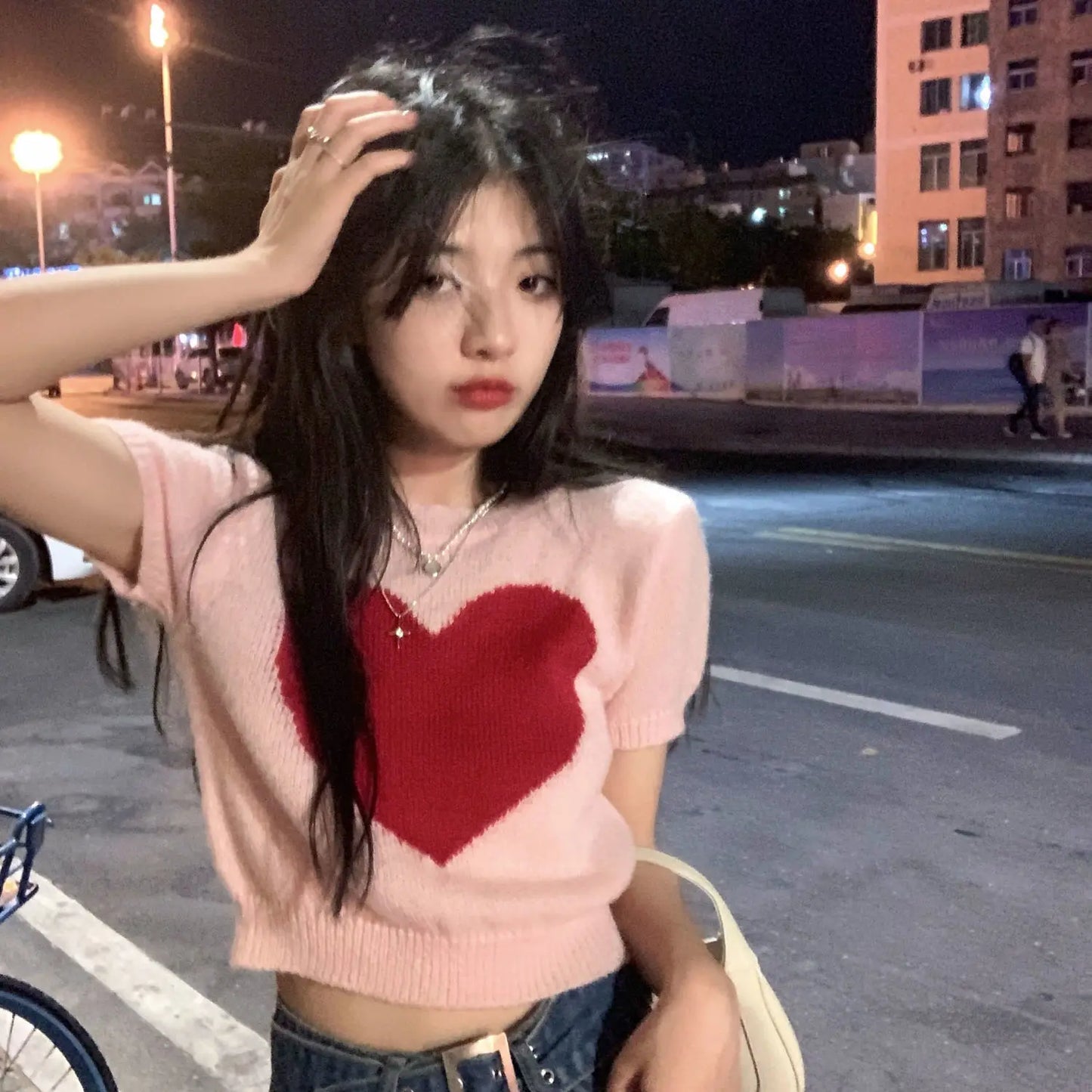 Blusa elegante de verano para mujer, estilo preppy, linda, para jóvenes, de punto, estilo coreano