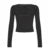 Women Dot Print Fitted Crop Top Elegant Casual Long Sleeve Vintage T-shirt Autumn Fashion Basic Tees Street Outfits