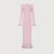 Backless Ruffled Knitted Long Dress For Women Contrast Color Flare Sleeve Autumn Sexy Bodycon Evening Party Sweater Dress