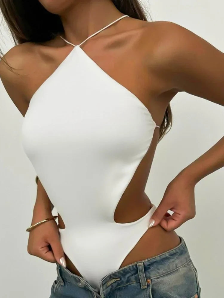 Feminino Backless Sexy Top Women Summer Clothes One-Pieces Bustier Y2k Lenceria Femenina Hollow Out Bodysuit Lingerie Sexy Body