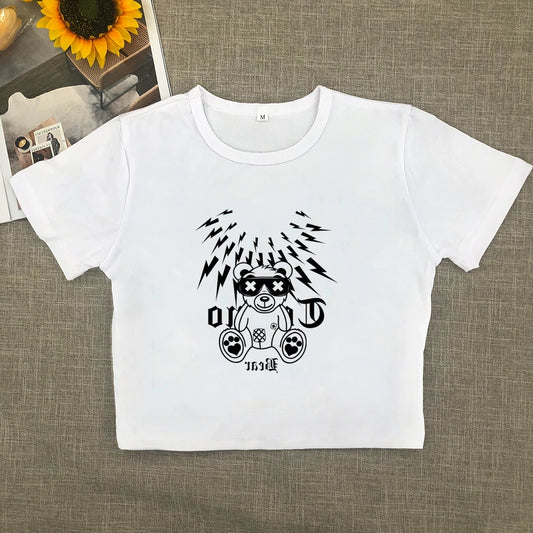 Short-sleeved T-shirt women  new explosive spice girls show thin pure want high-grade top summer women’s fashion brand
