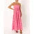 Vacation Dresses  Summer Women Striped Spaghetti Strap Sleeveless High Waist A Line Long Dresses Party Clubwear