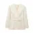 Chaqueta de traje con cinturón fino para mujer, cuello en V, hebilla, manga larga, color liso, primavera 2025, para mujer, para ir al trabajo, ropa de abrigo de cintura alta, nueva