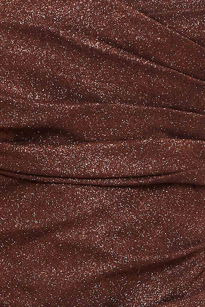 Symphony Dress - Bonded Mesh Shiny Knit Pleated Mini Dress