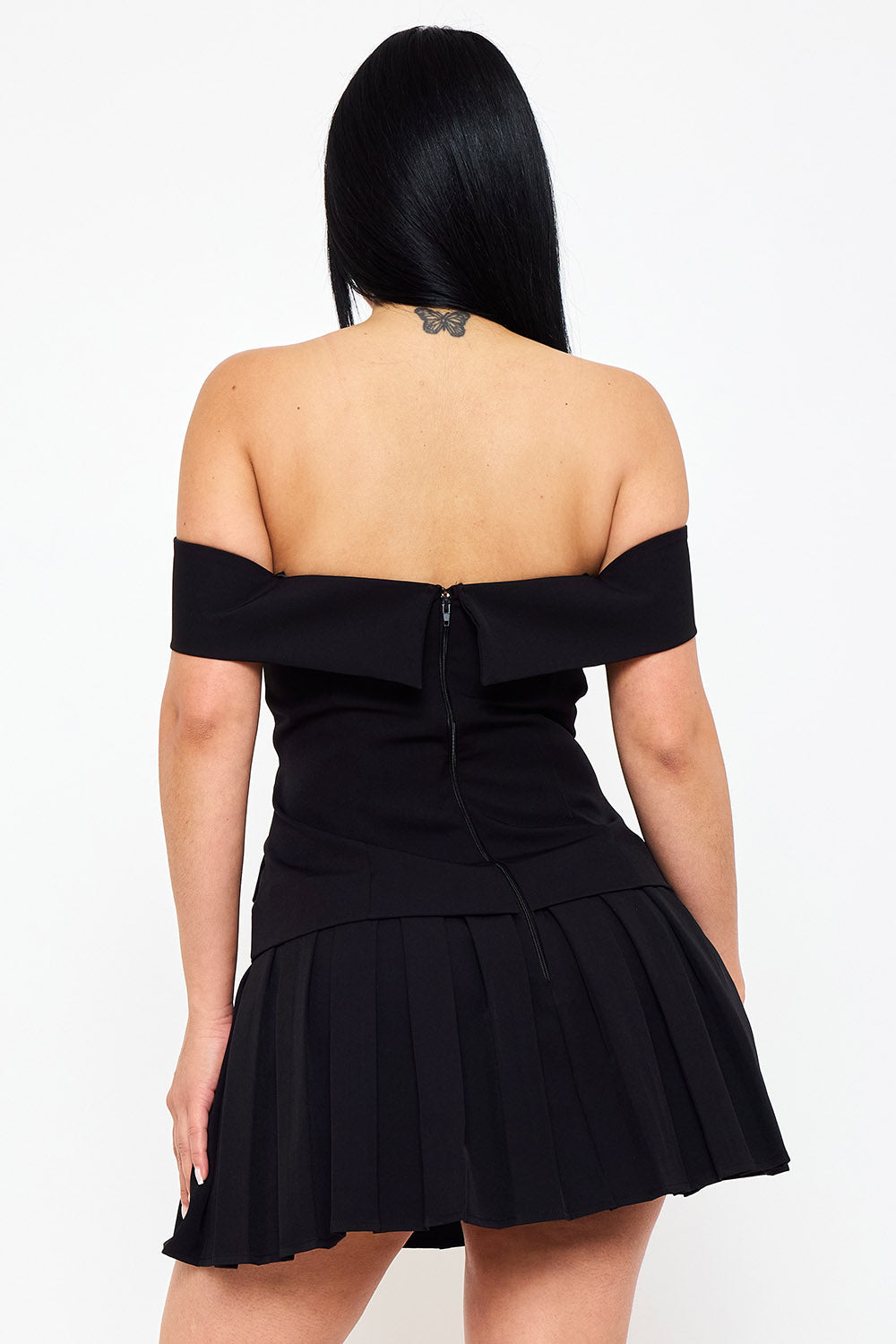Symphony Dress - Woven Off The Shoulder Mini Dress