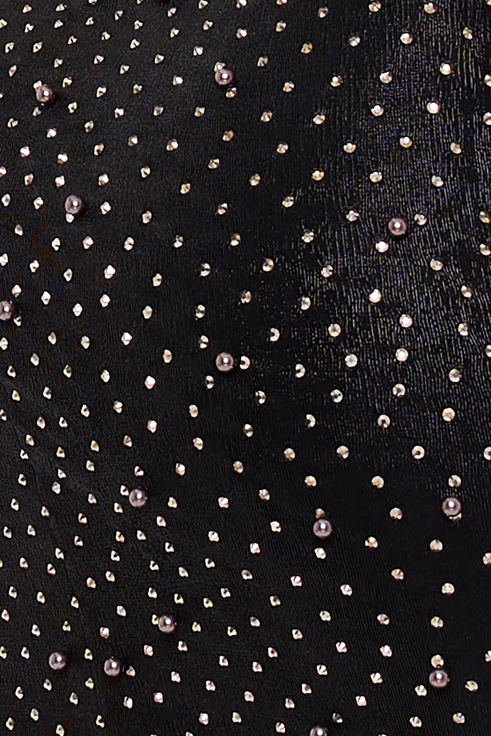 Symphony Dress - Rhinestone And Pearl Beaded Midi Dress