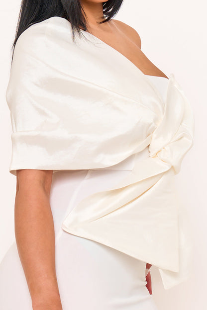 Symphony Dress - One Shoulder Twist Tie Detail Front Mini Dress