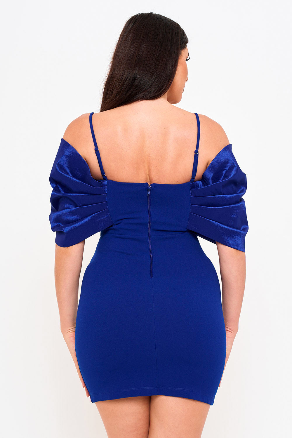 Symphony Dress - Oversized Satin Bow Off The Shoulder Mini Dress