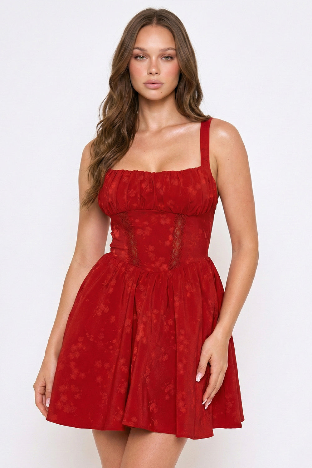 Symphony Dress - Floral Patterned Fabric Mini Dress