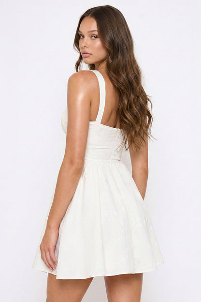 Symphony Dress - Floral Patterned Fabric Mini Dress