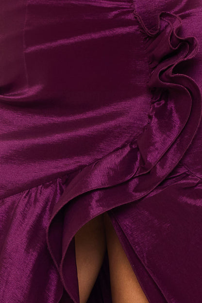 Symphony Dress - Taffeta Layered Ruffle Maxi Dress