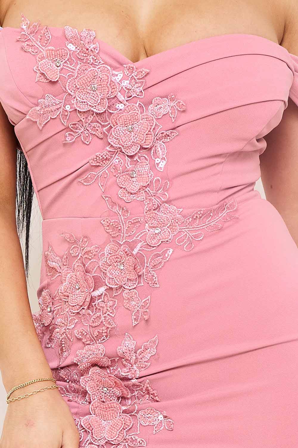 Symphony Dress - Flower Shaped Sequin Maxi Dress