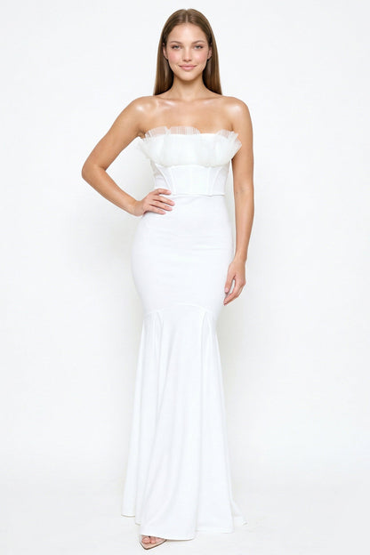 Symphony Dress - Ruffle Top Mermaid Maxi Dress
