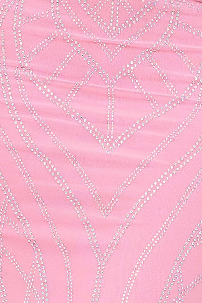 Symphony Dress - Patterned Rhinestone Maxi Dress