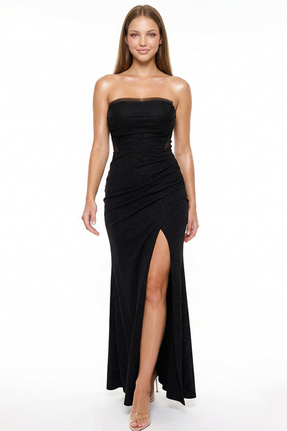 Symphony Dress - Glittered With Mesh Maxi Dress