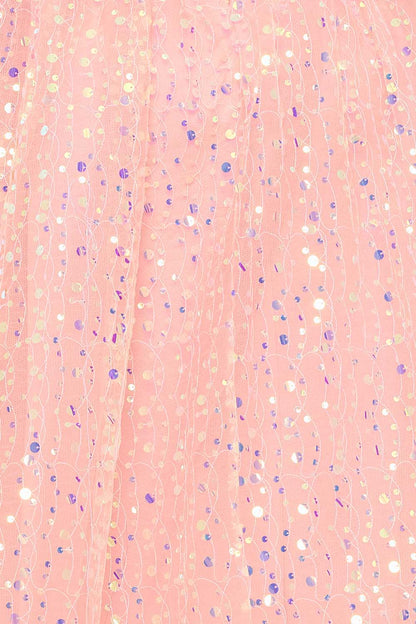 Symphony Dress - Sequins On Mesh Ball Gown Maxi Dress