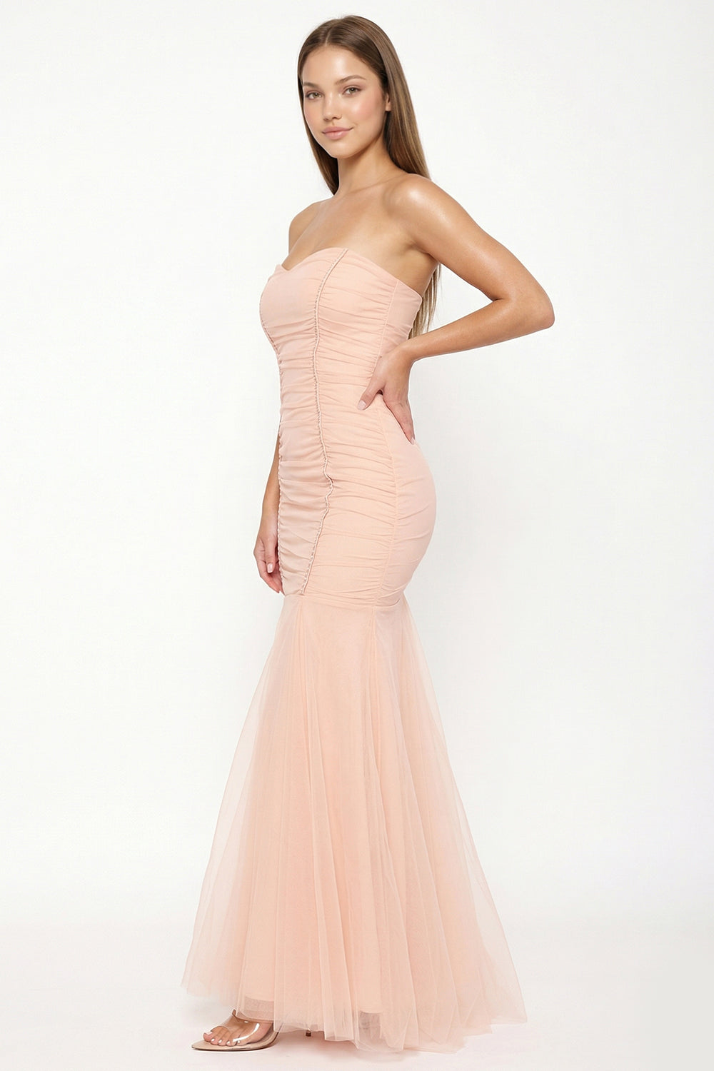 Symphony Dress - Overlay Mesh Mermaid Maxi Dress