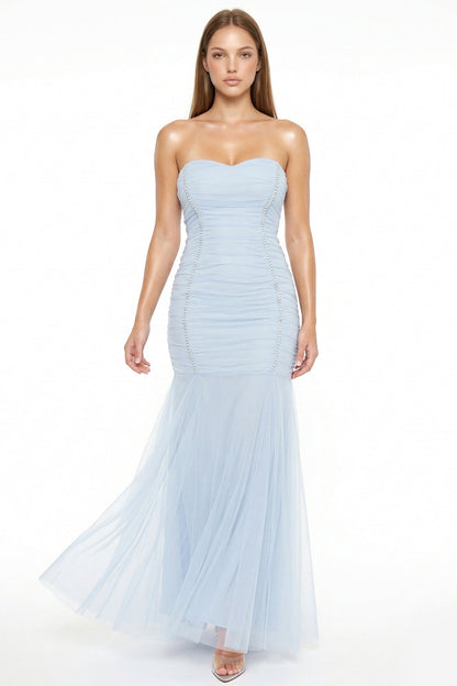 Symphony Dress - Overlay Mesh Mermaid Maxi Dress