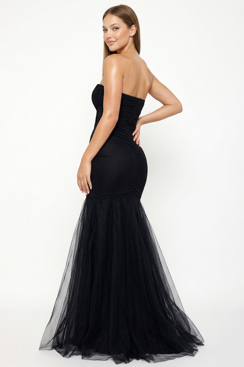 Symphony Dress - Overlay Mesh Mermaid Maxi Dress