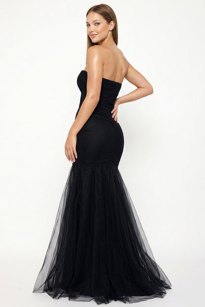 Symphony Dress - Overlay Mesh Mermaid Maxi Dress