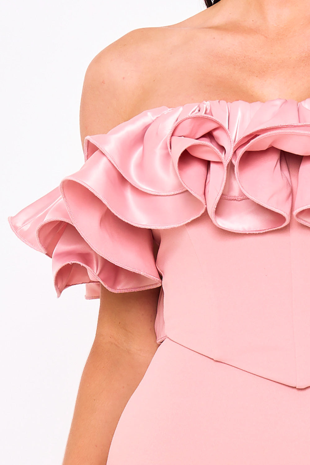 Symphony Dress - Ruffle Off The Shoulder Maxi Dress