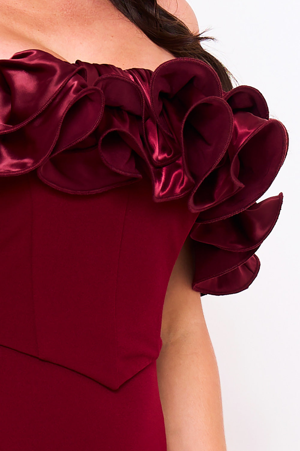 Symphony Dress - Ruffle Off The Shoulder Maxi Dress
