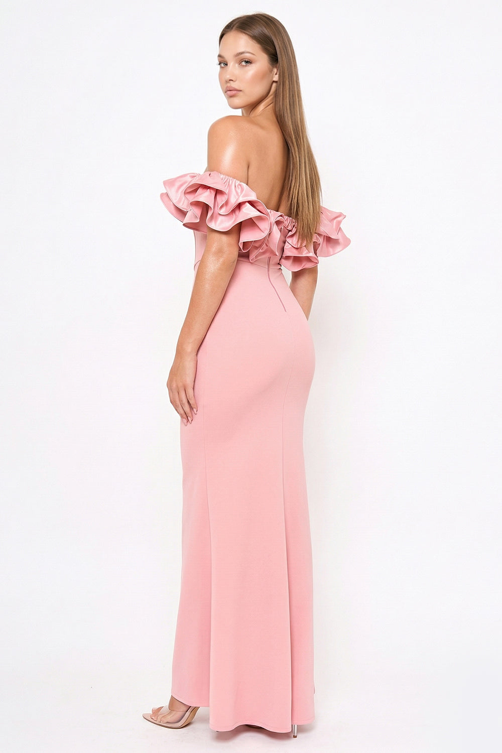 Symphony Dress - Ruffle Off The Shoulder Maxi Dress