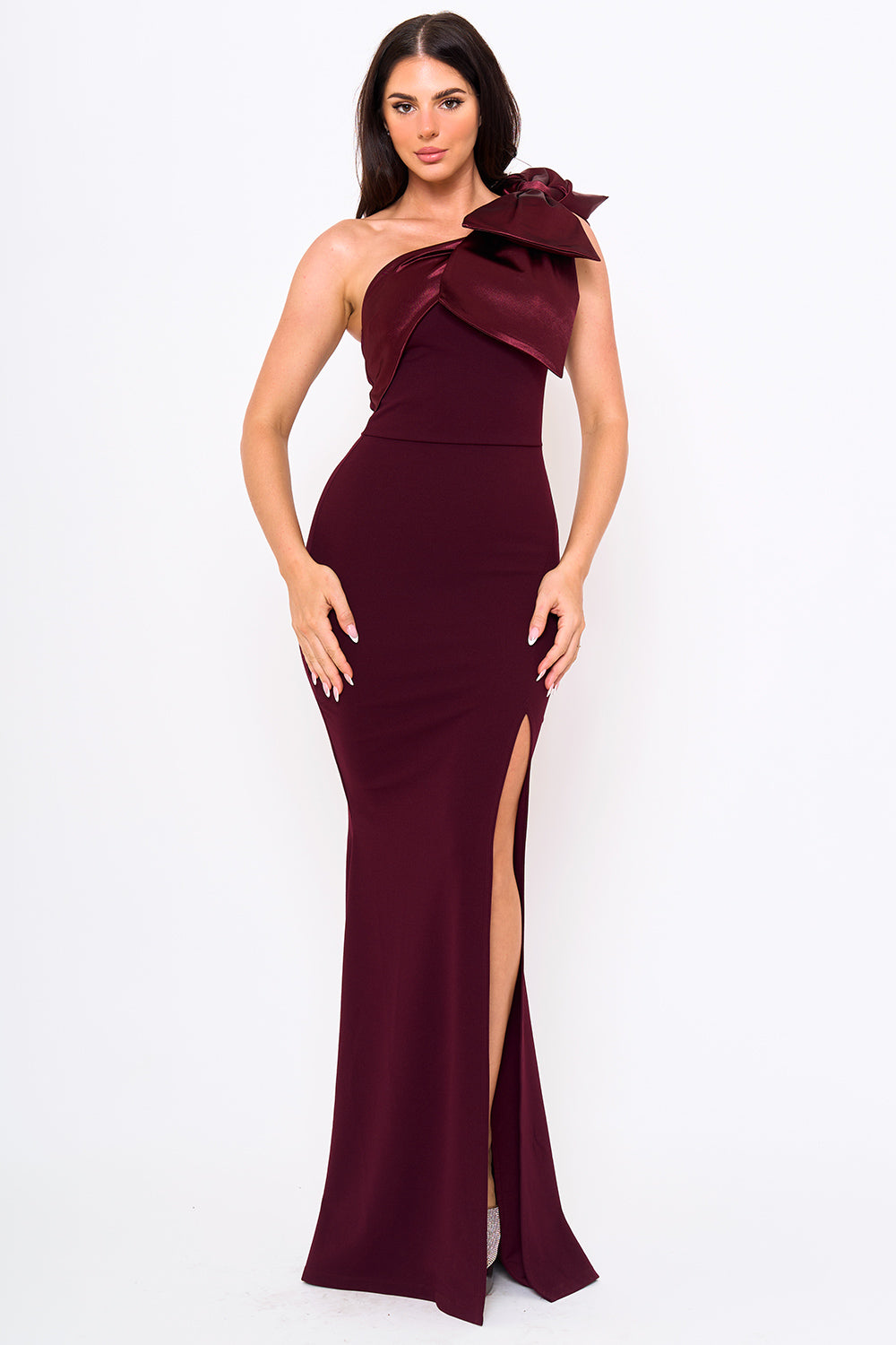 Symphony Dress - Techno Crepe And Satin Maxi Dress