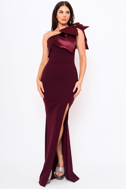 Symphony Dress - Techno Crepe And Satin Maxi Dress