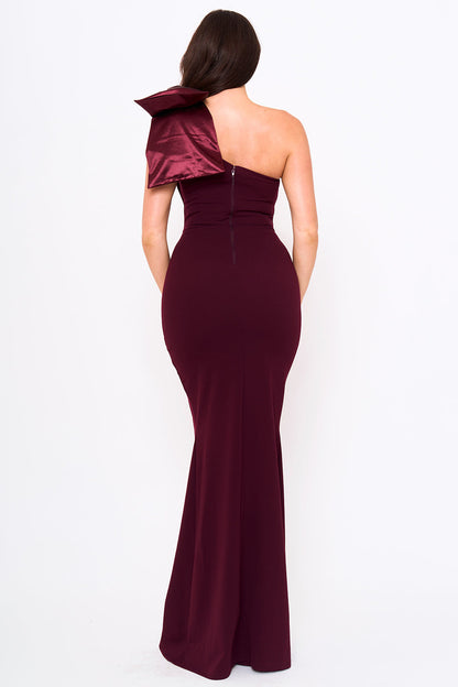 Symphony Dress - Techno Crepe And Satin Maxi Dress