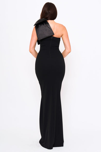 Symphony Dress - Techno Crepe And Satin Maxi Dress