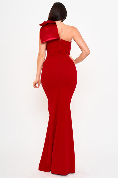Symphony Dress - Techno Crepe And Satin Maxi Dress