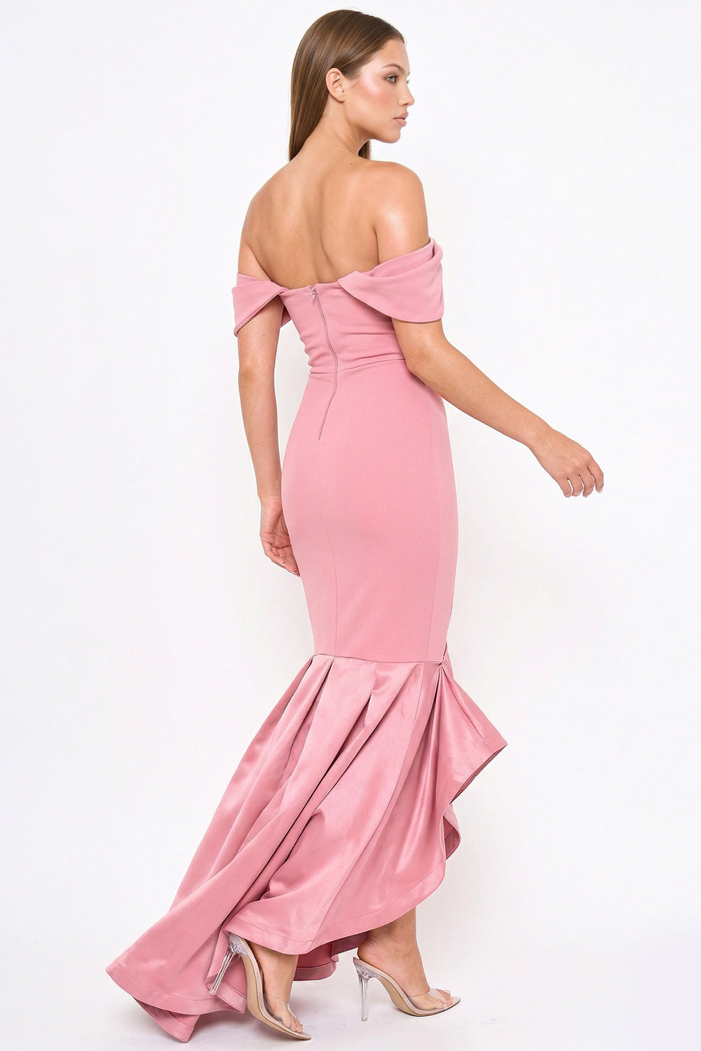 Symphony Dress - Satin Contrast Bottom Mermaid Maxi Dress