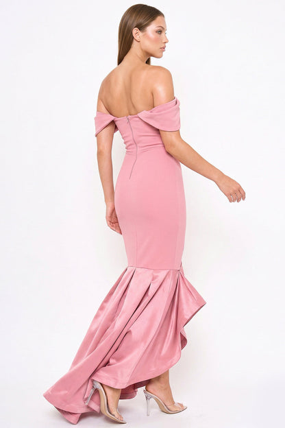 Symphony Dress - Satin Contrast Bottom Mermaid Maxi Dress