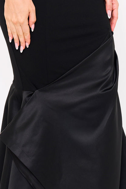 Symphony Dress - Satin Contrast Bottom Mermaid Maxi Dress