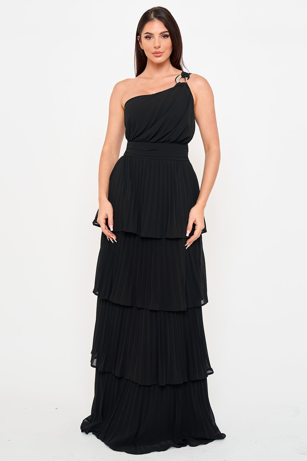 Symphony Dress - Pleated Chiffon Multi Layered Maxi Dress