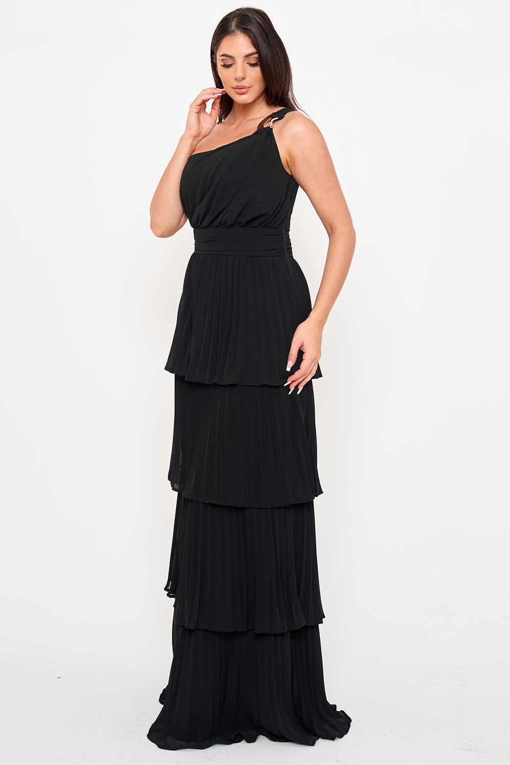Symphony Dress - Pleated Chiffon Multi Layered Maxi Dress
