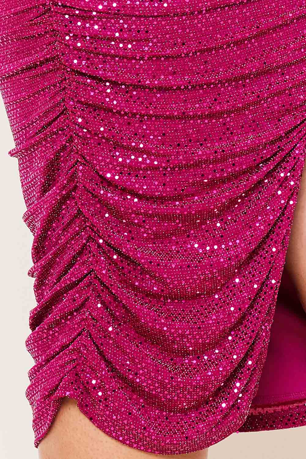 Symphony Dress - Sequin Sweetheart Neck Plus Size Night Out Midi Dress